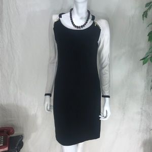 Black and White Ivanka Trump Knit Dress